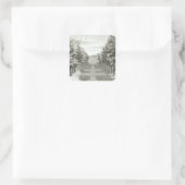 Voyages duのIsfahanのTshehar-Baghで庭園 スクエアシール (バッグ)