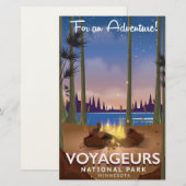 Voyageurs国立公園 ミネソタ州 トラベルポスター 便箋 (正面/裏面)