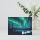 Voyageurs オーロラ・ボレアリス・アート ポストカード (スタンド正面)