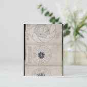 Voynichの原稿の68rページ。この三杯 ポストカード (スタンド正面)