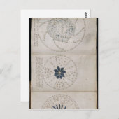 Voynichの原稿の68rページ。この三杯 ポストカード (正面/裏面)