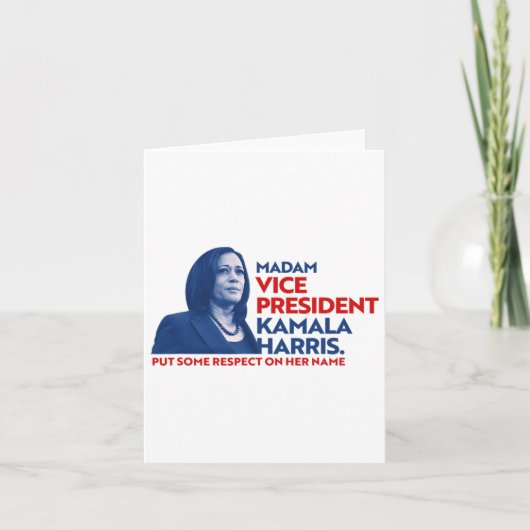 Vp Kamala Harris彼女の名前を尊敬2020 Joe Bide カード (正面)