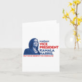 Vp Kamala Harris彼女の名前を尊敬2020 Joe Bide カード (黄色い花)