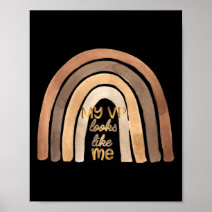 Vp Like Me Kamala Harris Child Girl Rainbow ポスター