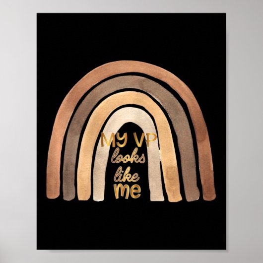Vp Like Me Kamala Harris Child Girl Rainbow ポスター (正面)