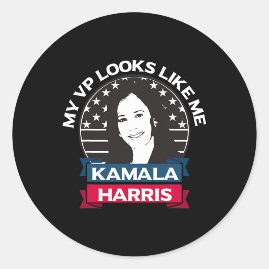 Vp Like Me Kamala Harris First Woman Vice Pr ラウンドシール (正面)