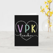 Vpkの初日先生ハート新学期Vpk カード (黄色い花)