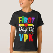 VPKレインボープレスクールの子供たちの初日 Tシャツ (正面)