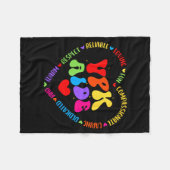 Vpk Aide First Day Of Back To School Appreciation  フリースブランケット (正面(横))