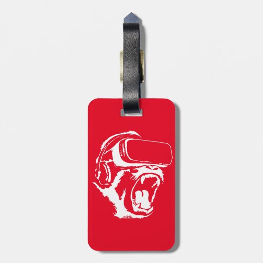 VRのゴリラ ラゲッジタグ (裏面縦)