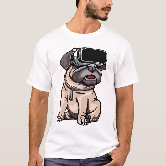 VRのパグ Tシャツ (正面)