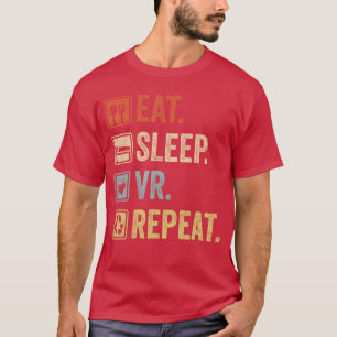 VRを楽しむ 古着風ゲーマー ゲーミング バーチャルR Tシャツ