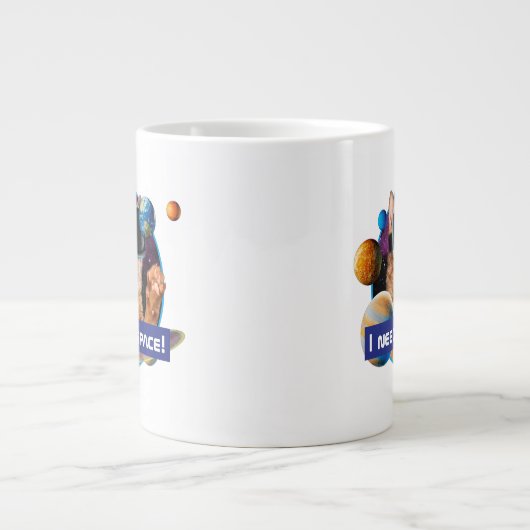 VRキャットイン宇宙 ジャンボコーヒーマグカップ (正面)