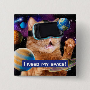 VRキャットイン宇宙 缶バッジ