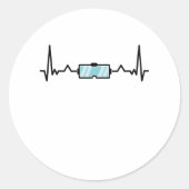 VRギフト仮想現実ゲーマーハートビート ラウンドシール (正面)