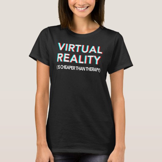 Vrゲーマーのプログラマ向けの仮想現実 Tシャツ (正面)