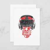 Vrゲーマーヘッドセットビデオゲームスカル – 仮想現実 招待状 (正面/裏面)