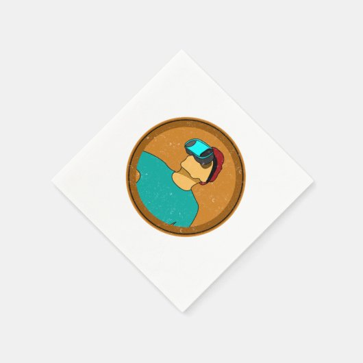 VRゲーマーレトロヴィンテージバーチャルリアリティゲームギフト スタンダードカクテルナプキン (角)