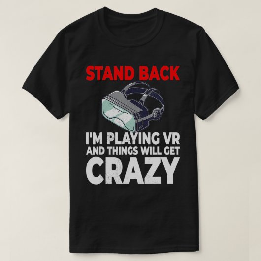 VRゲーマー仮想現実開発者  Tシャツ (デザイン正面)