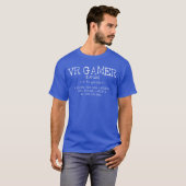 VRゲーマー定義 楽しいバーチャルリアリティゲームギフト Tシャツ (正面フル)