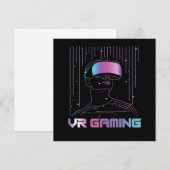 VRゲーミング 仮想現実 ゲーマー ギーク オタク プレゼント 招待状 (正面/裏面)
