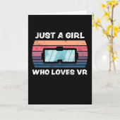 VRゲーム仮想現実を愛する女の子 カード (黄色い花)