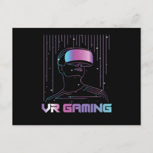 VRゲーム仮想現実ゲーマーギークおたくギフト ポストカード