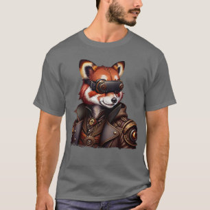 VRスチームパンクレッドパンダ Tシャツ