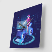 VRスポーツの四角い壁掛け時計 スクエア壁時計 (傾斜)