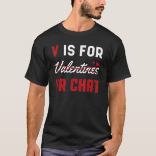 VRチャット用のバレンタインおもしろいハートデイハッピーヴェール Tシャツ