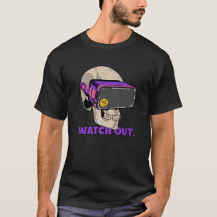 VRプレーヤーの仮想現実ハザードゲーマーを見る Tシャツ