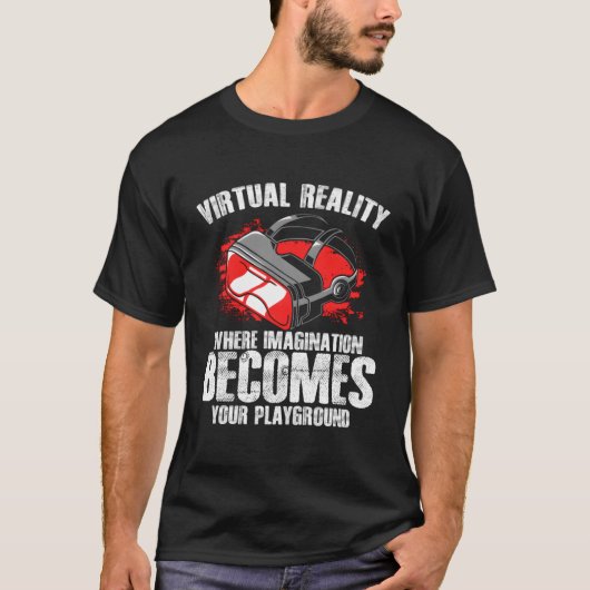 Vrプレーヤー仮想現実ゲーマーイマジネーションVr Vid Tシャツ (正面)