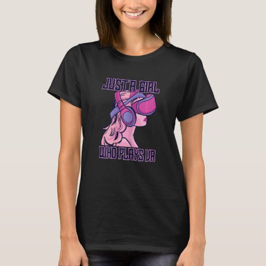 VrプレーヤーVrレトロを持つ女遊の子のみ Tシャツ (正面)