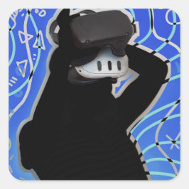 VRヘッドセットゲーム時間ダイナミック背景 スクエアシール