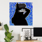 VRヘッドセットゲーム時間ダイナミック背景 ポスター (ホームオフィス)