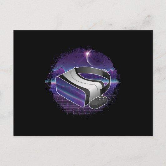 VRヘッドセットバーチャルリアリティゲーマーゲームギークギフト ポストカード (正面)