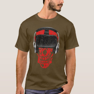 VRヘッドセットビデオゲームスカル – 仮想現実メタ Tシャツ