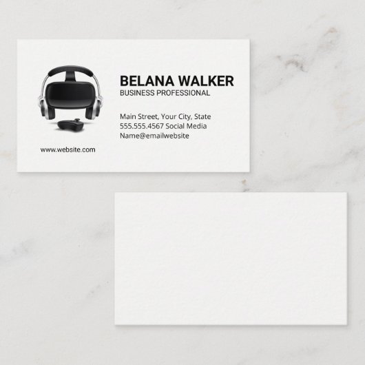 VRヘッドセット | 技術 名刺 (正面/裏面)