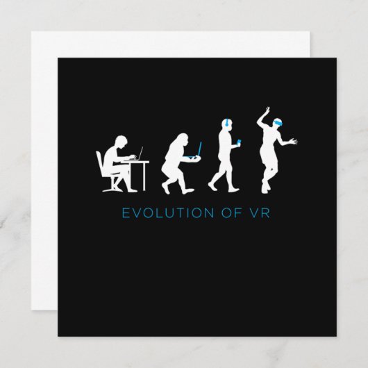 VR仮想現実ゲーマーゲームのギフトの進化 招待状 (正面/裏面)