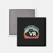 VR好きな少年 バーチャルリアリティ好きな人へ マグネット (正面/裏面)