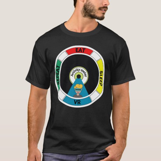 VR食べのスリープの繰り返し Tシャツ (正面)