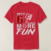 VR6モーターチューニング6シリンダsc用の詳細おもしろいことわざ Tシャツ (デザイン正面)