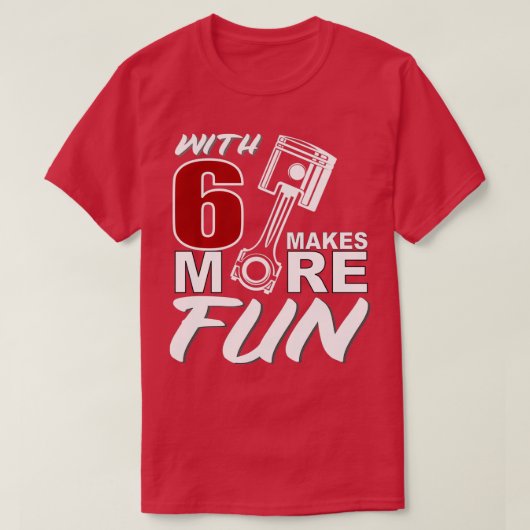 VR6モーターチューニング6シリンダsc用の詳細おもしろいことわざ Tシャツ (デザイン正面)