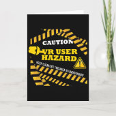 Vr Console Virtual Reality Caution Hazard Pc Nerd  カード (正面)