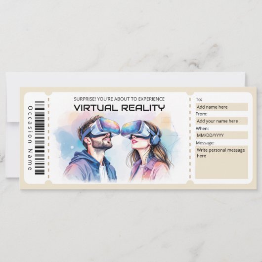 VR Experience Ticket Gift Certificate 招待状 (正面)