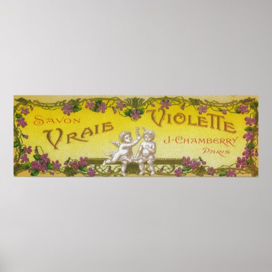 Vraie Violette Soap LabelParis,フランス ポスター (正面)
