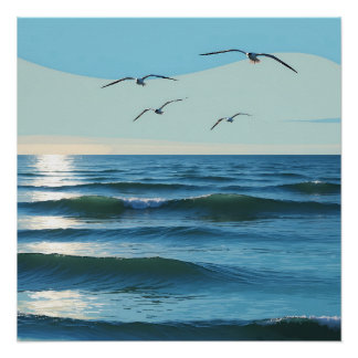 Vrijheid in de Blauwe Oceaan ポスター
