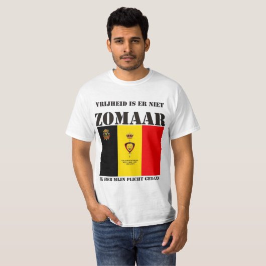 Vrijheid is er niet zomaar tシャツ (正面フル)