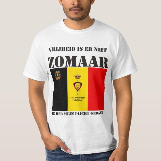 Vrijheid is er niet zomaar tシャツ (正面)