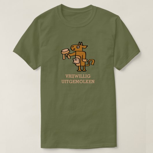 vrijwilig uitgemolken t shirt tシャツ (デザイン正面)